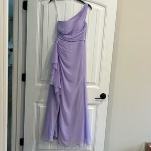 Azazie Lavender One Shoulder Dress